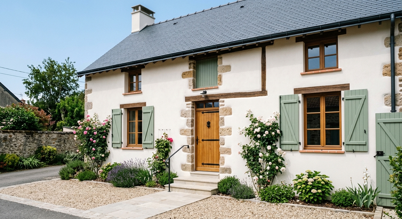 Façade rénovée éclatante